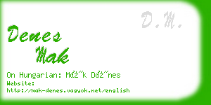 denes mak business card